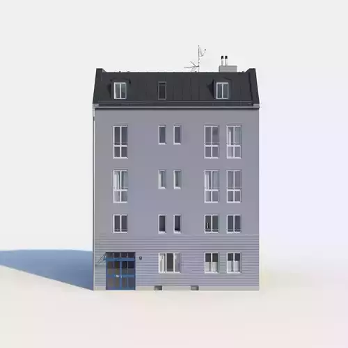 Residential City Building - Row - 12 - Modern Entrance