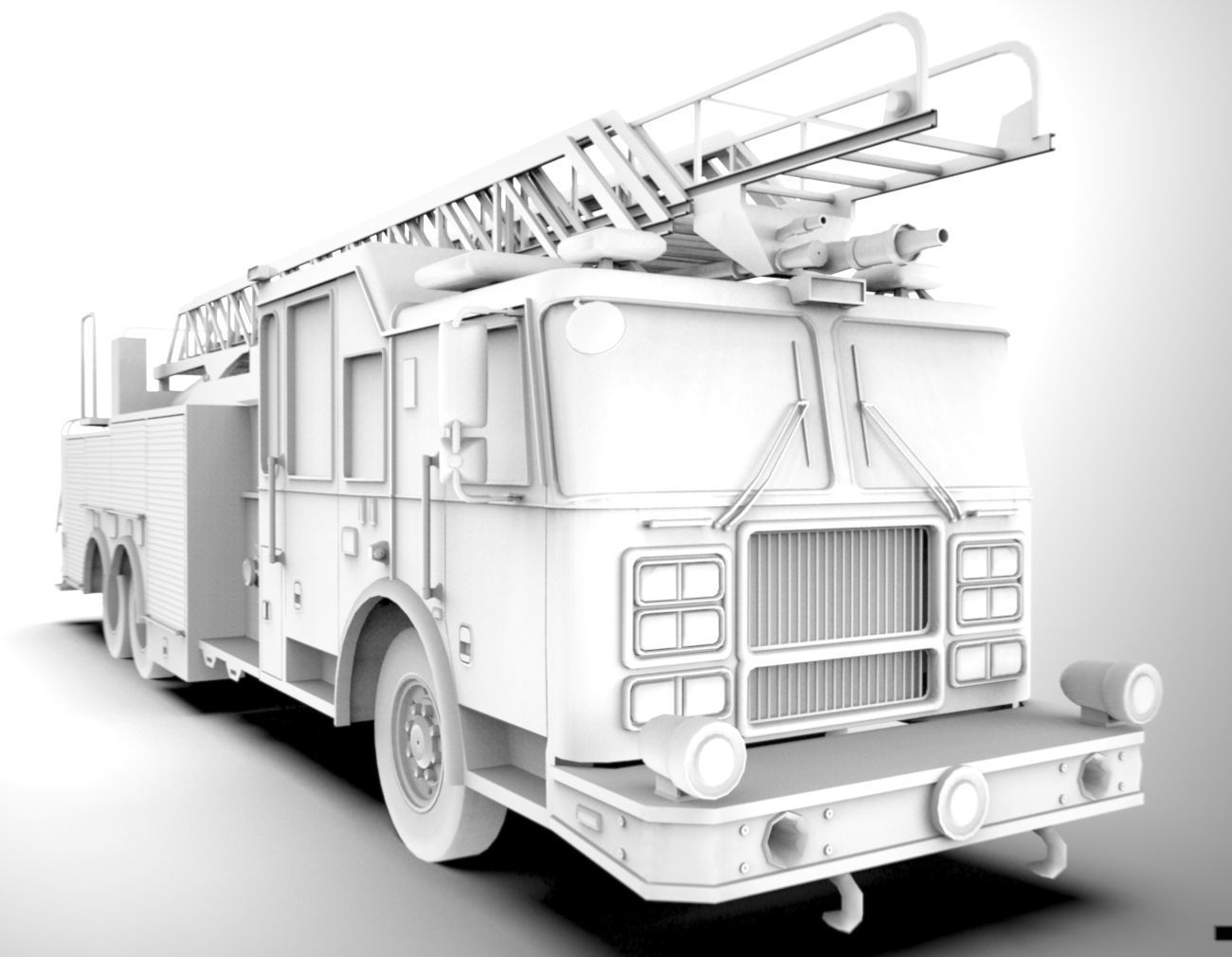 FireTruck Seagrave 2006 43K polys Low-poly 3D model_24