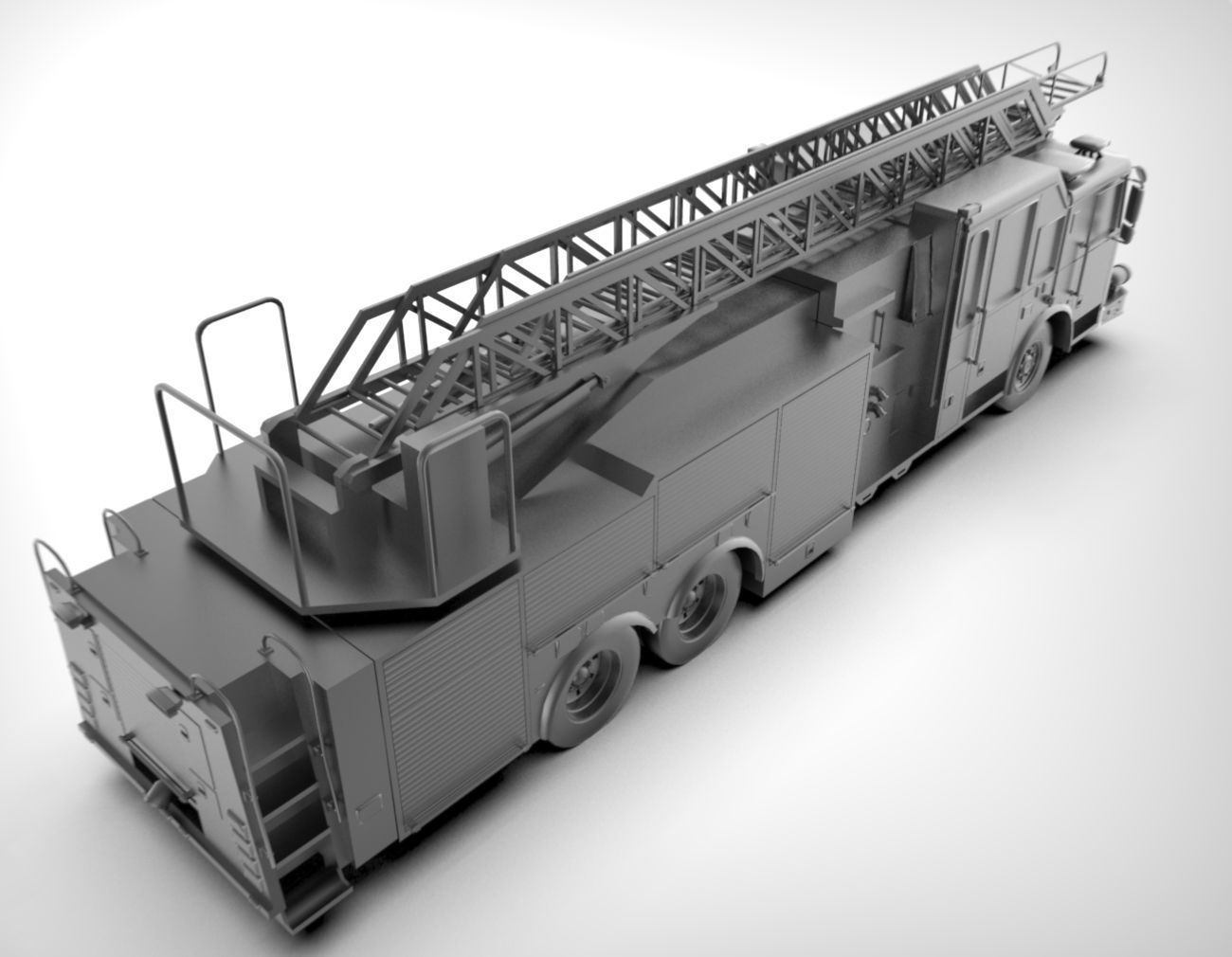 FireTruck Seagrave 2006 43K polys Low-poly 3D model_23