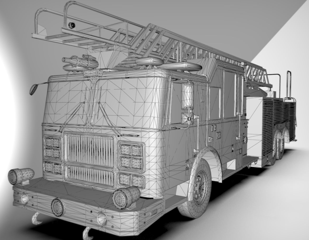 FireTruck Seagrave 2006 43K polys Low-poly 3D model_34