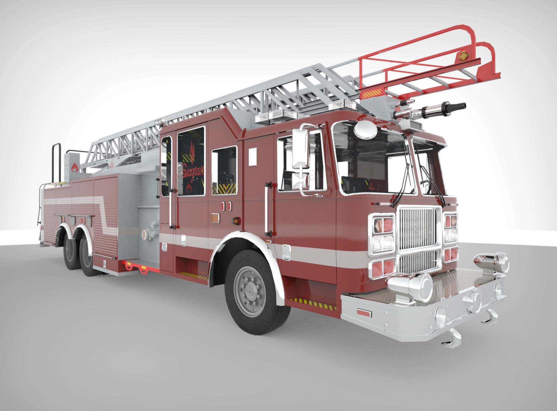 FireTruck Seagrave 2006 43K polys Low-poly 3D model_19
