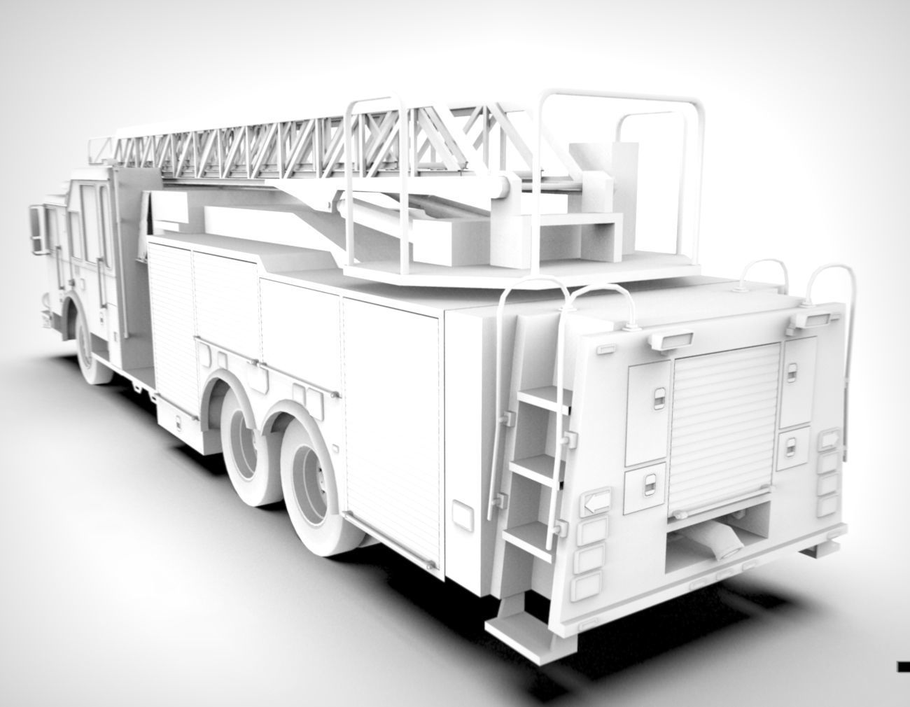 FireTruck Seagrave 2006 43K polys Low-poly 3D model_29