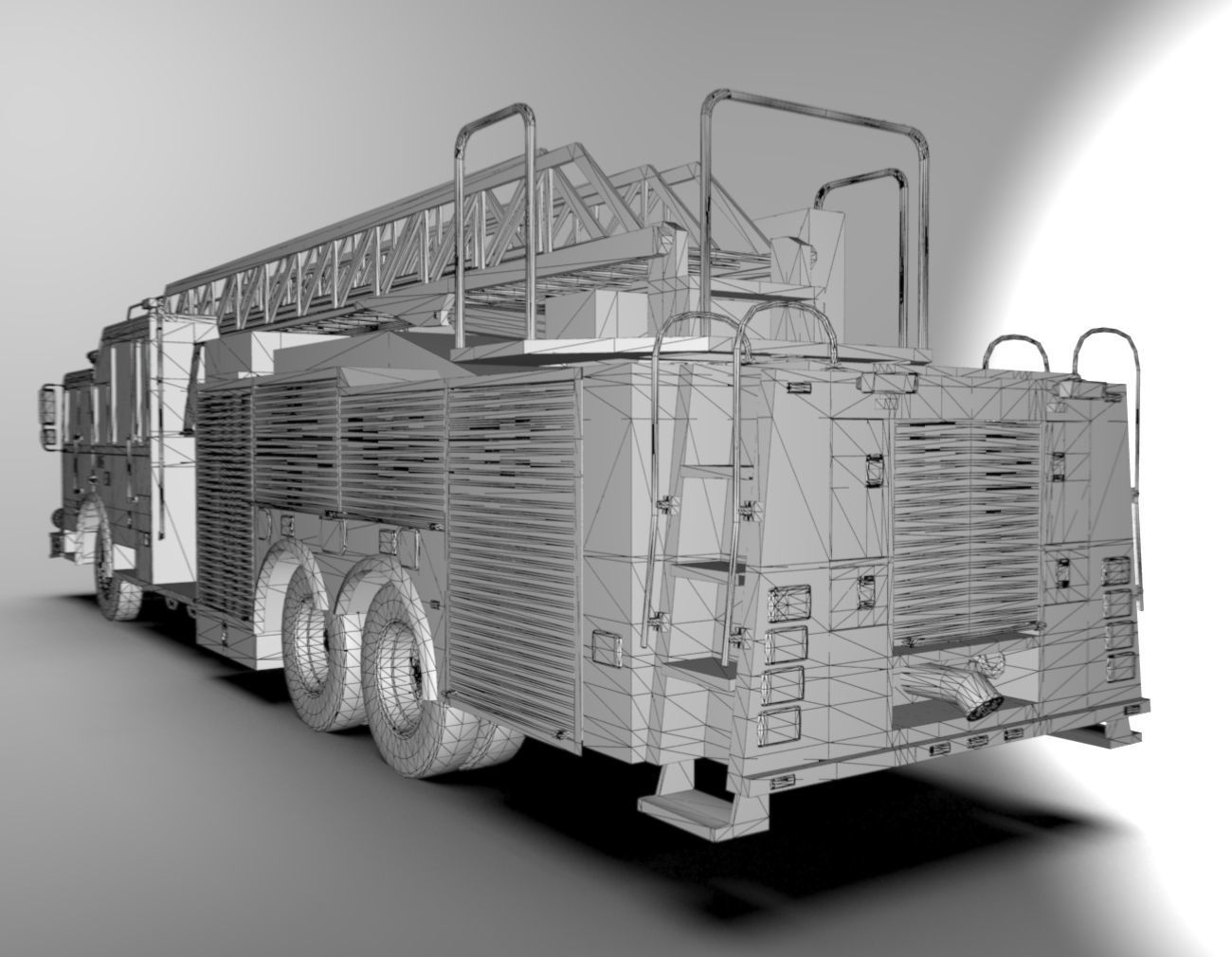 FireTruck Seagrave 2006 43K polys Low-poly 3D model_33