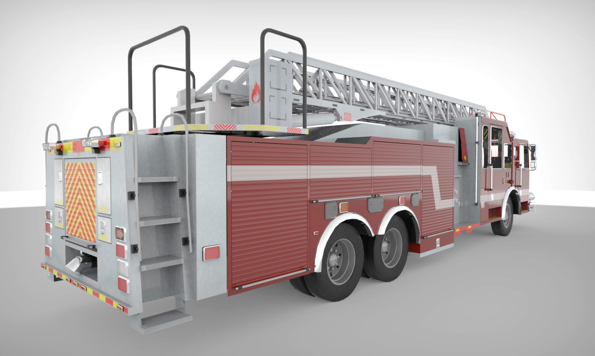 FireTruck Seagrave 2006 43K polys Low-poly 3D model_21