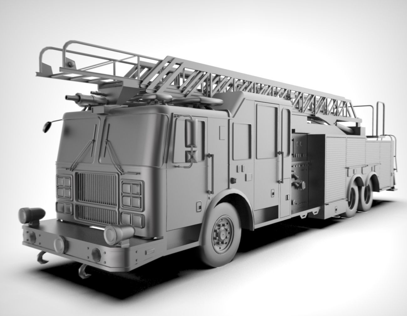 FireTruck Seagrave 2006 43K polys Low-poly 3D model_25