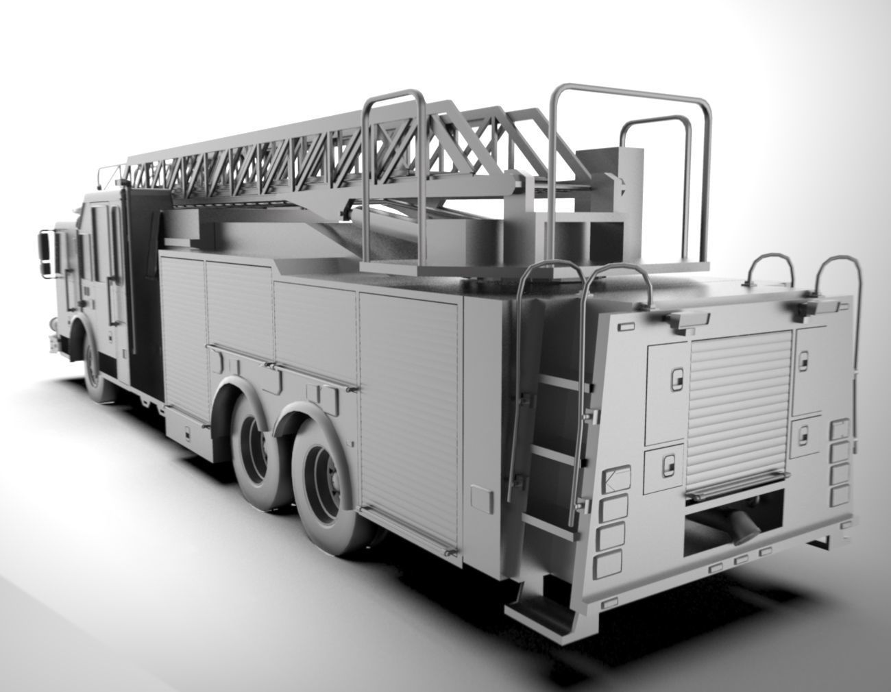 FireTruck Seagrave 2006 43K polys Low-poly 3D model_26