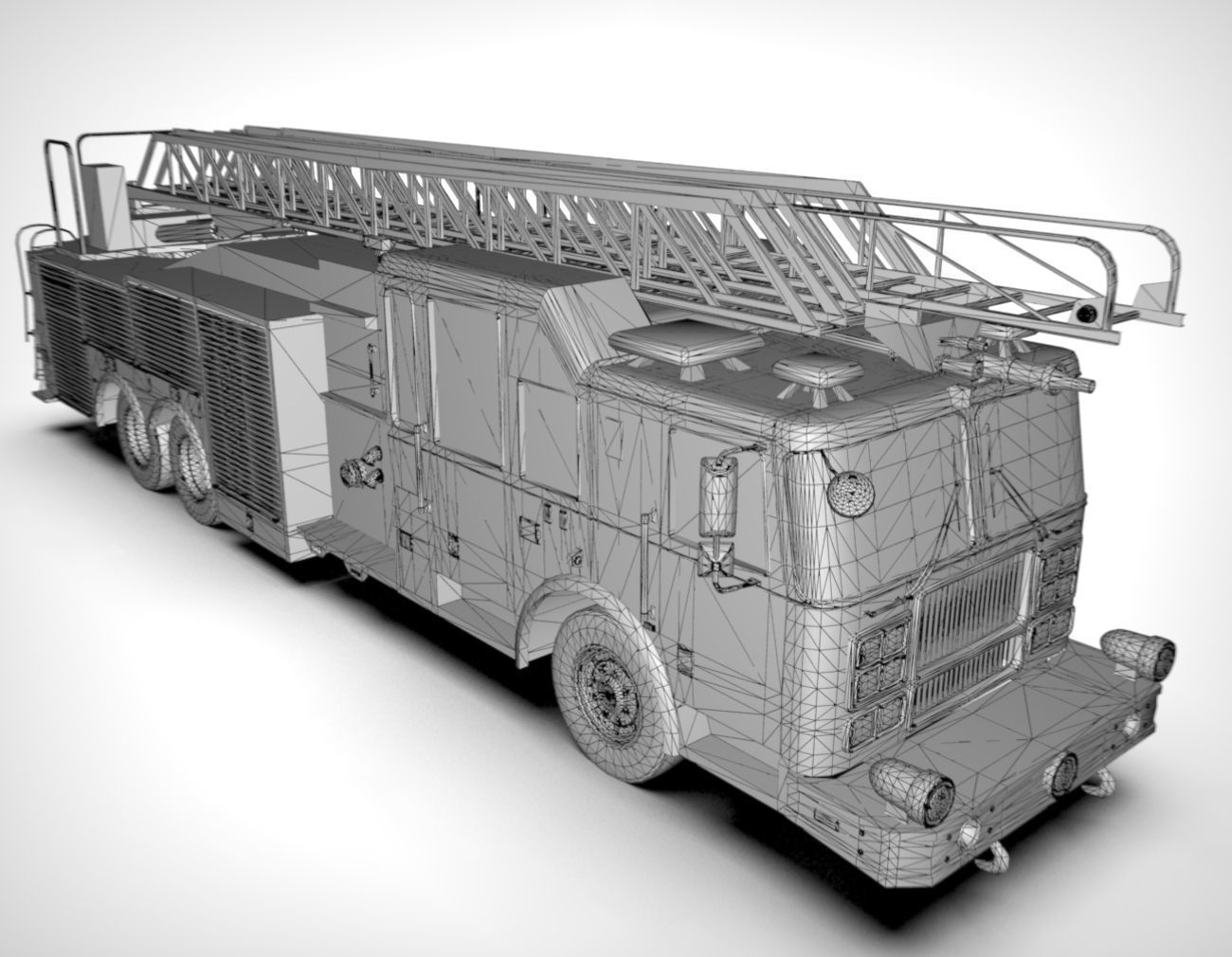 FireTruck Seagrave 2006 43K polys Low-poly 3D model_31