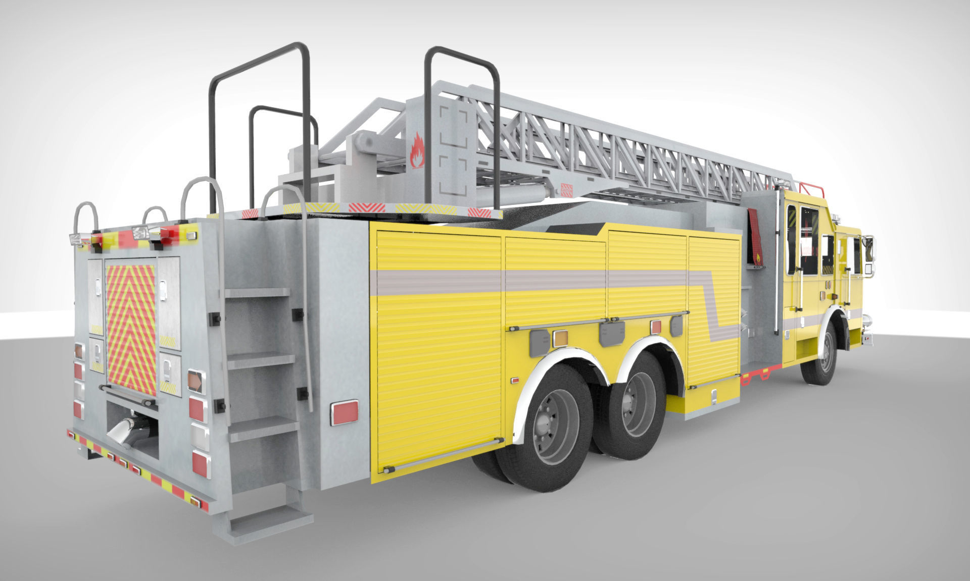 FireTruck Seagrave 2006 43K polys Low-poly 3D model_18