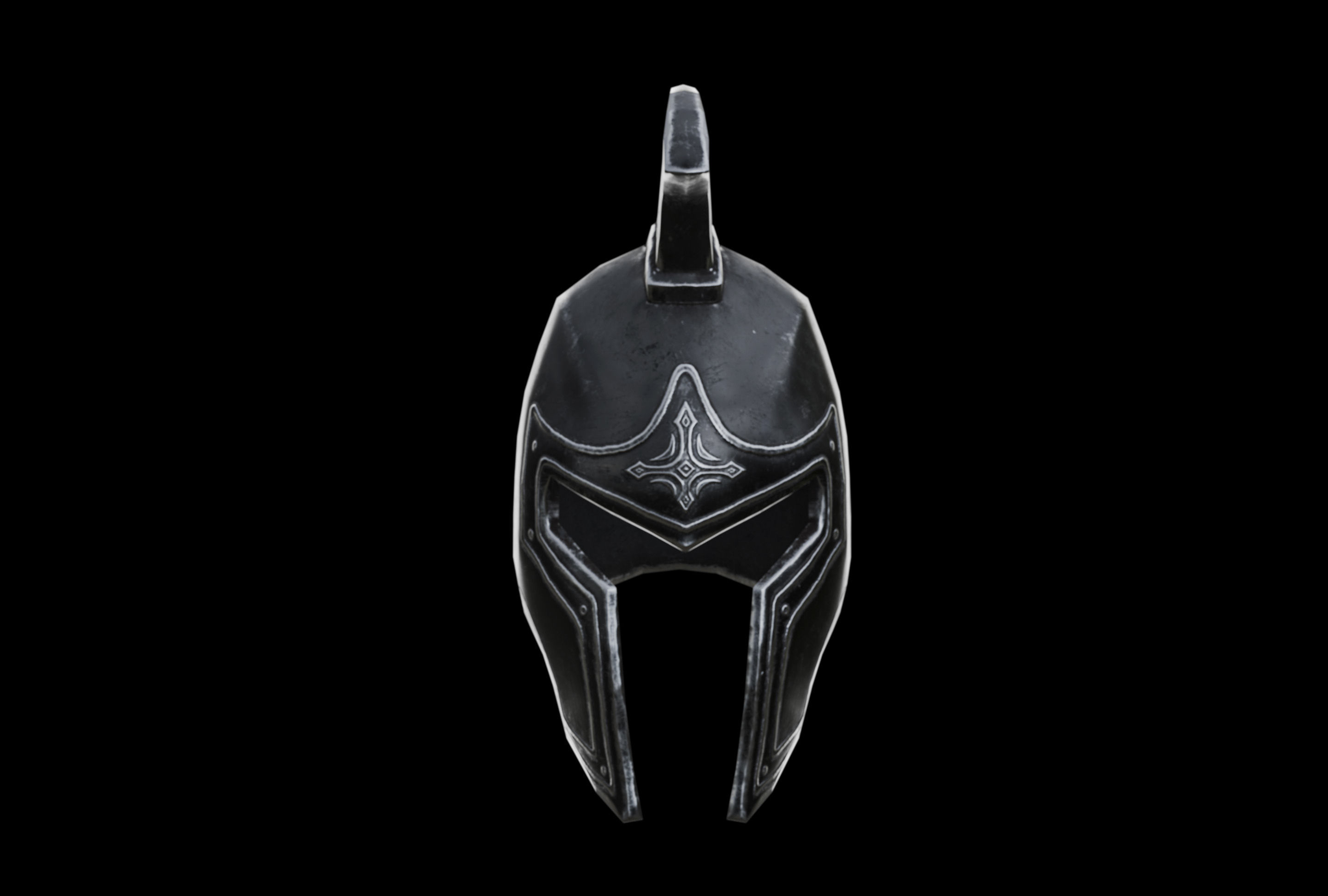 Warrior Helmet Low-poly 3D model_1