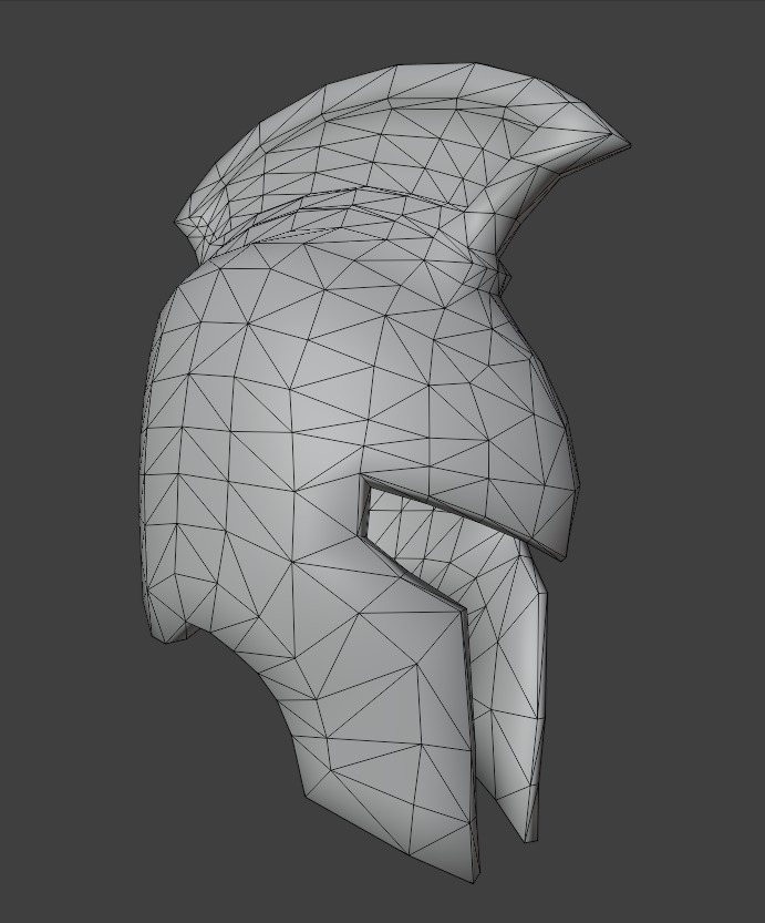 Warrior Helmet Low-poly 3D model_6