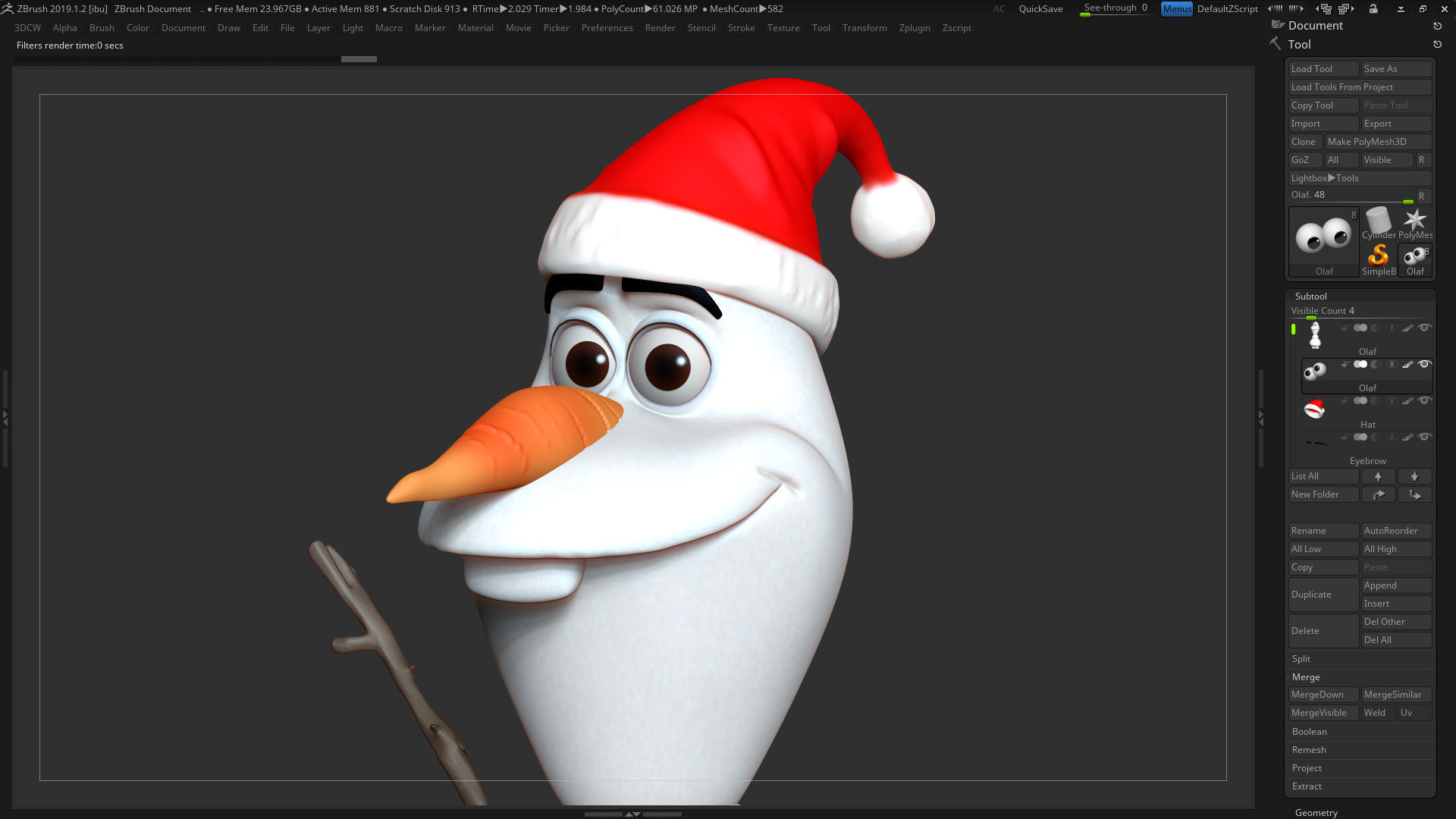 Olaf - Frozen 2 Fanart 3D print model_4