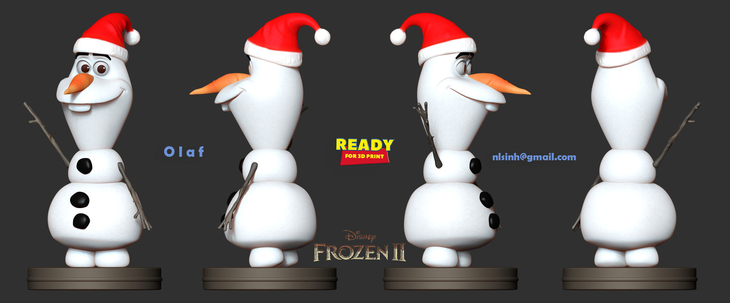 Olaf - Frozen 2 Fanart 3D print model_1