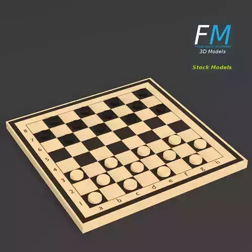 Draughts game board