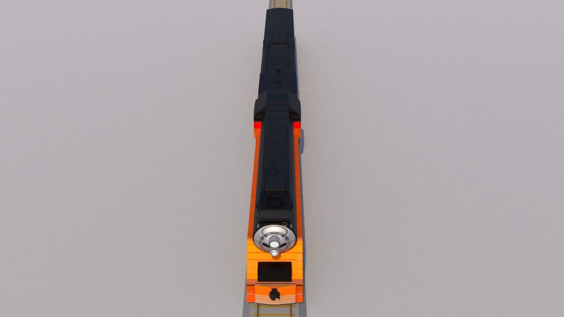 Daylight Steam Locomotive Train 3D model_4