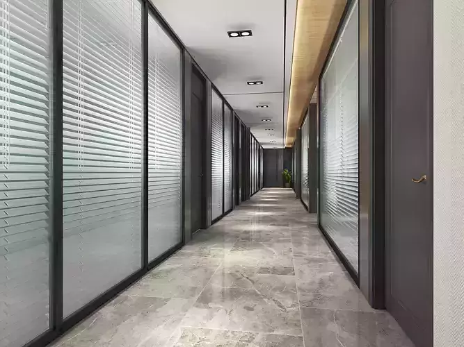 Modern Office Hallway Design