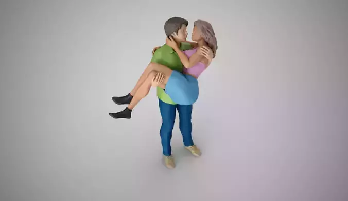 Young Couple 3D print model