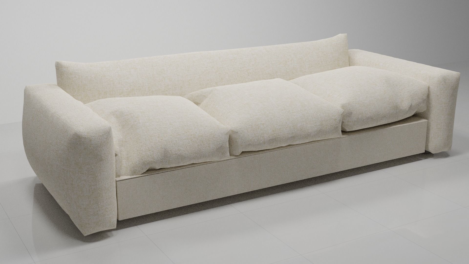 Realistic Sofa 3D model seat 3D model_2