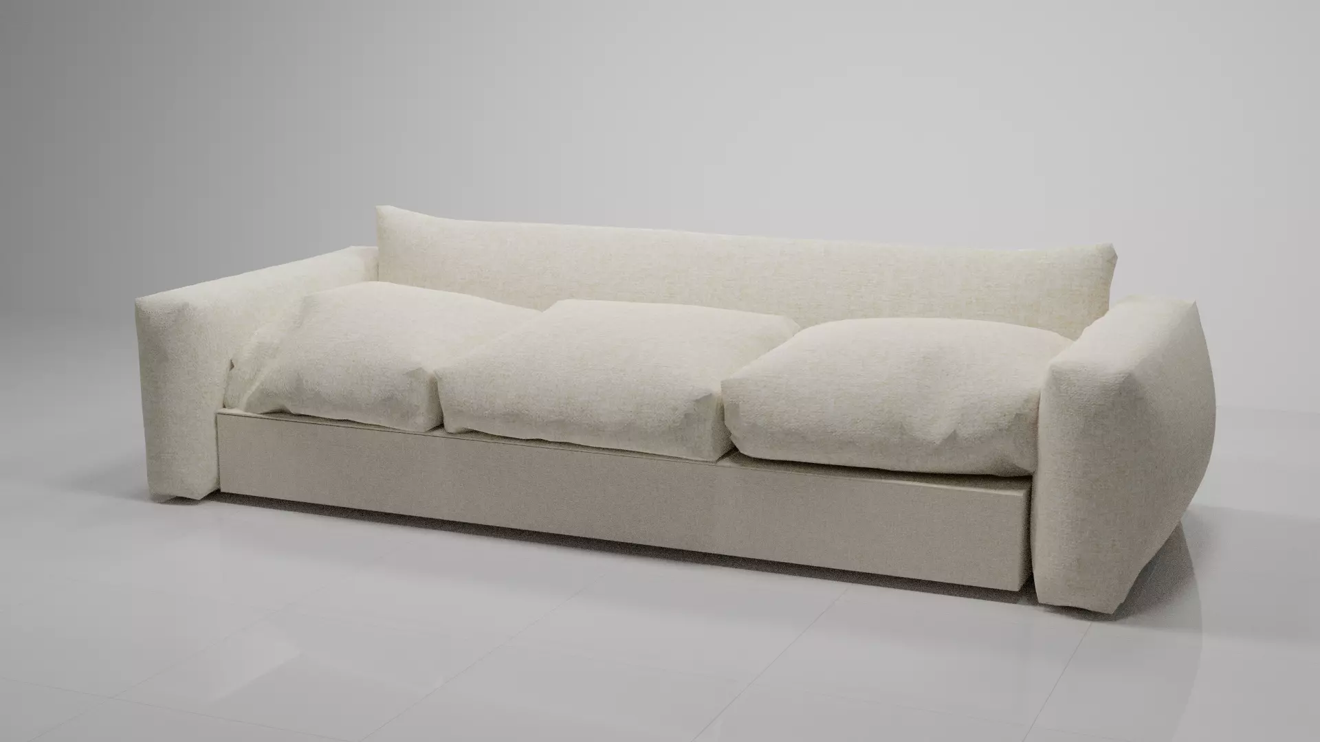Realistic Sofa 3D model seat 3D model_0