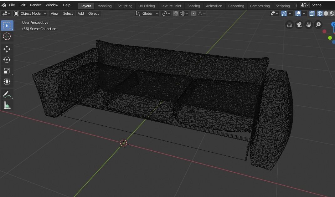 Realistic Sofa 3D model seat 3D model_4