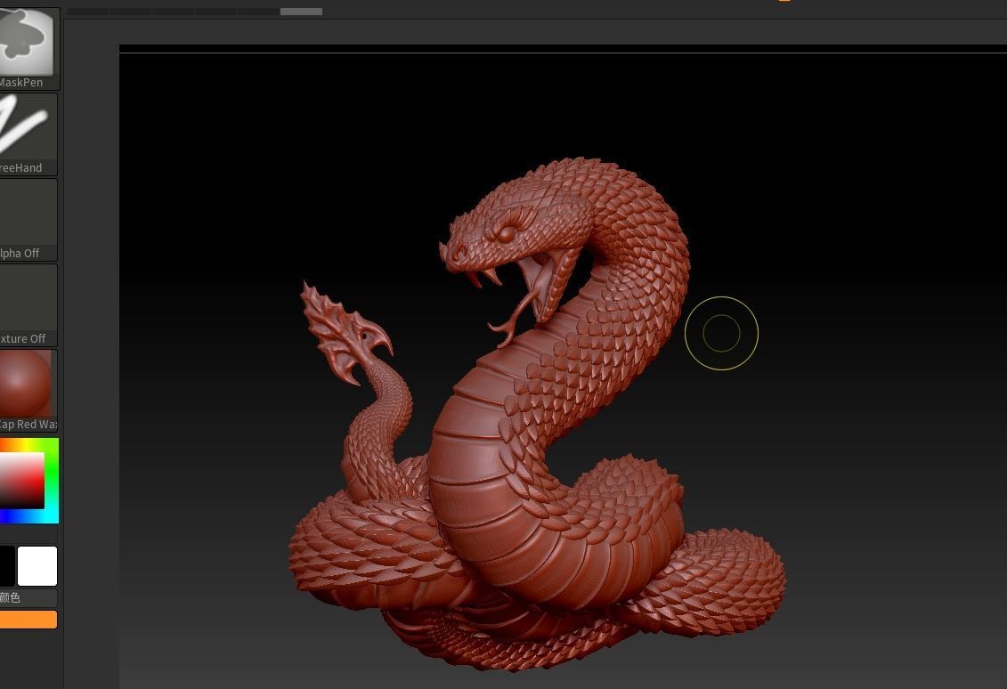 Snake 3D printing 3D model_6