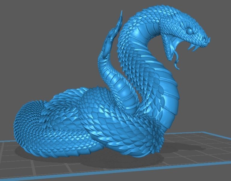 Snake 3D printing 3D model_5
