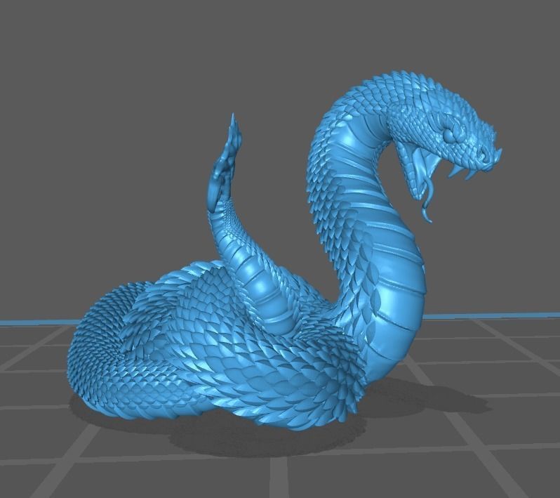 Snake 3D printing 3D model_1