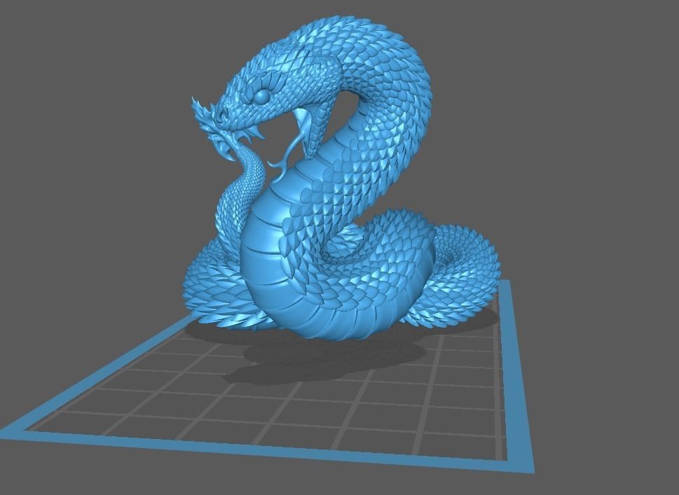 Snake 3D printing 3D model_2