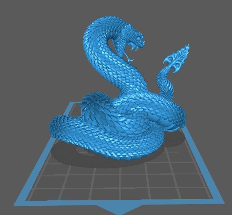 Snake 3D printing 3D model_4