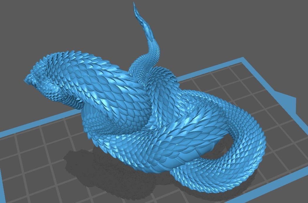 Snake 3D printing 3D model_3