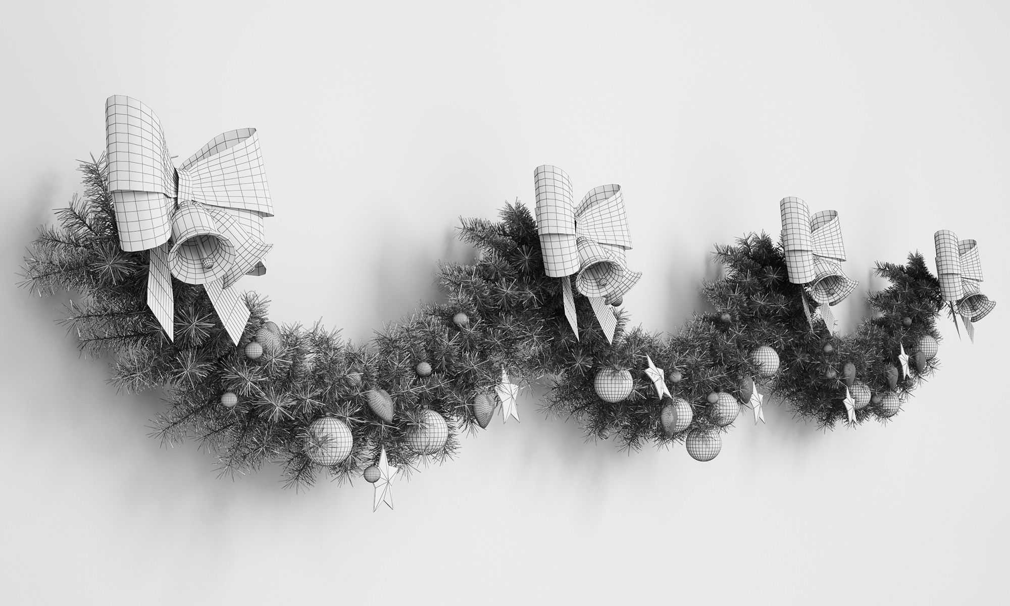 Christmas Garland  3D model_8