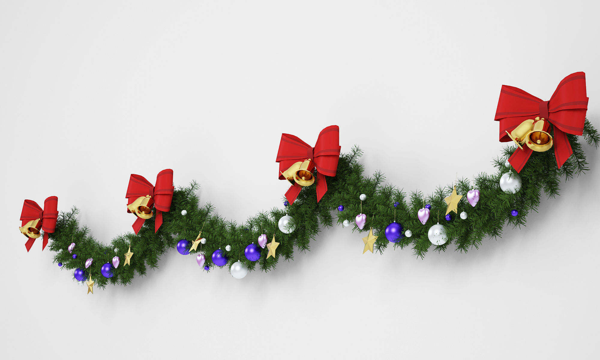 Christmas Garland  3D model_1