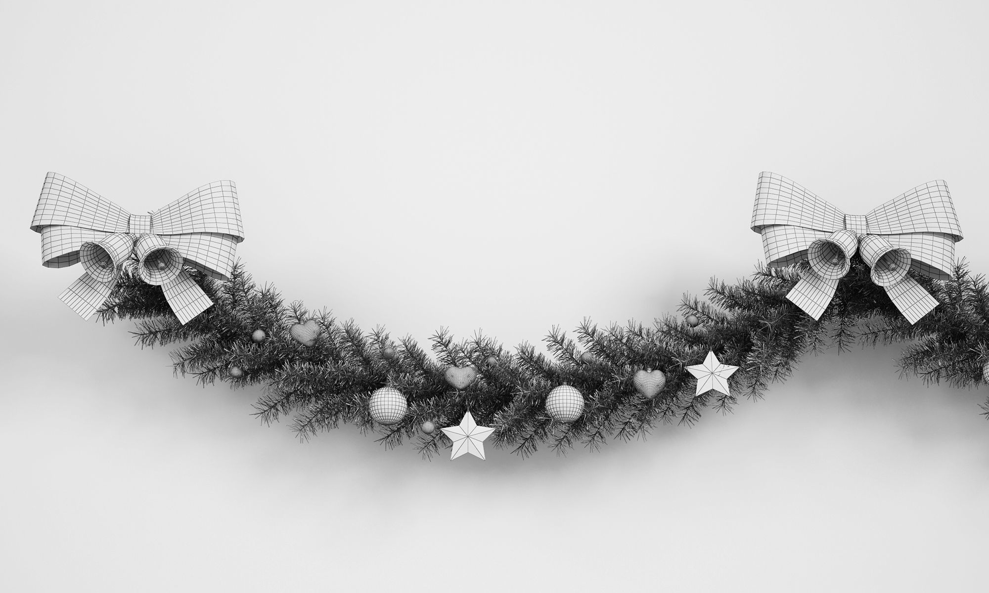 Christmas Garland  3D model_6
