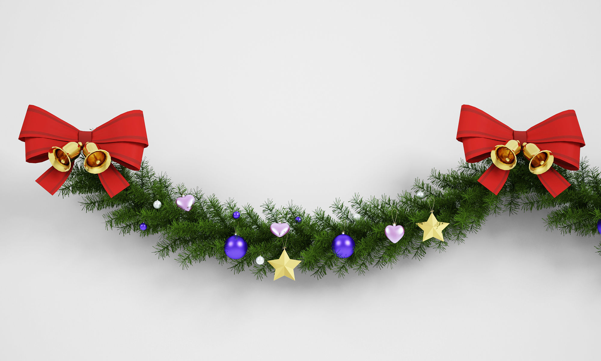 Christmas Garland  3D model_5