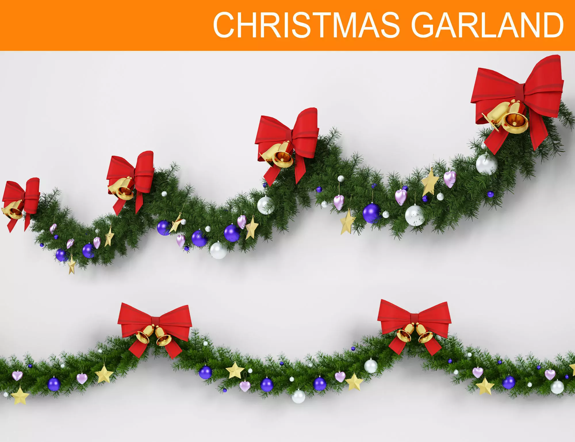 Christmas Garland  3D model_0