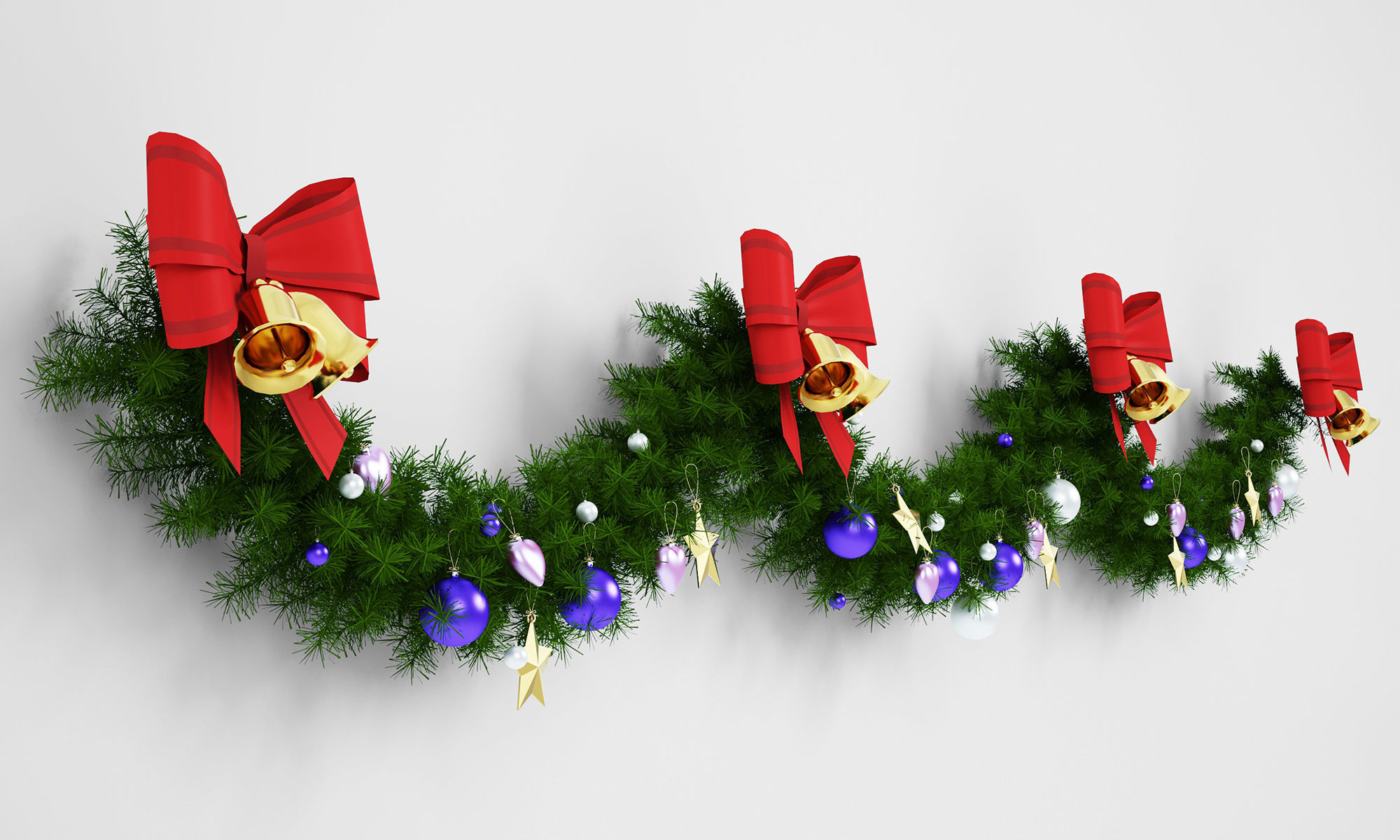Christmas Garland  3D model_7