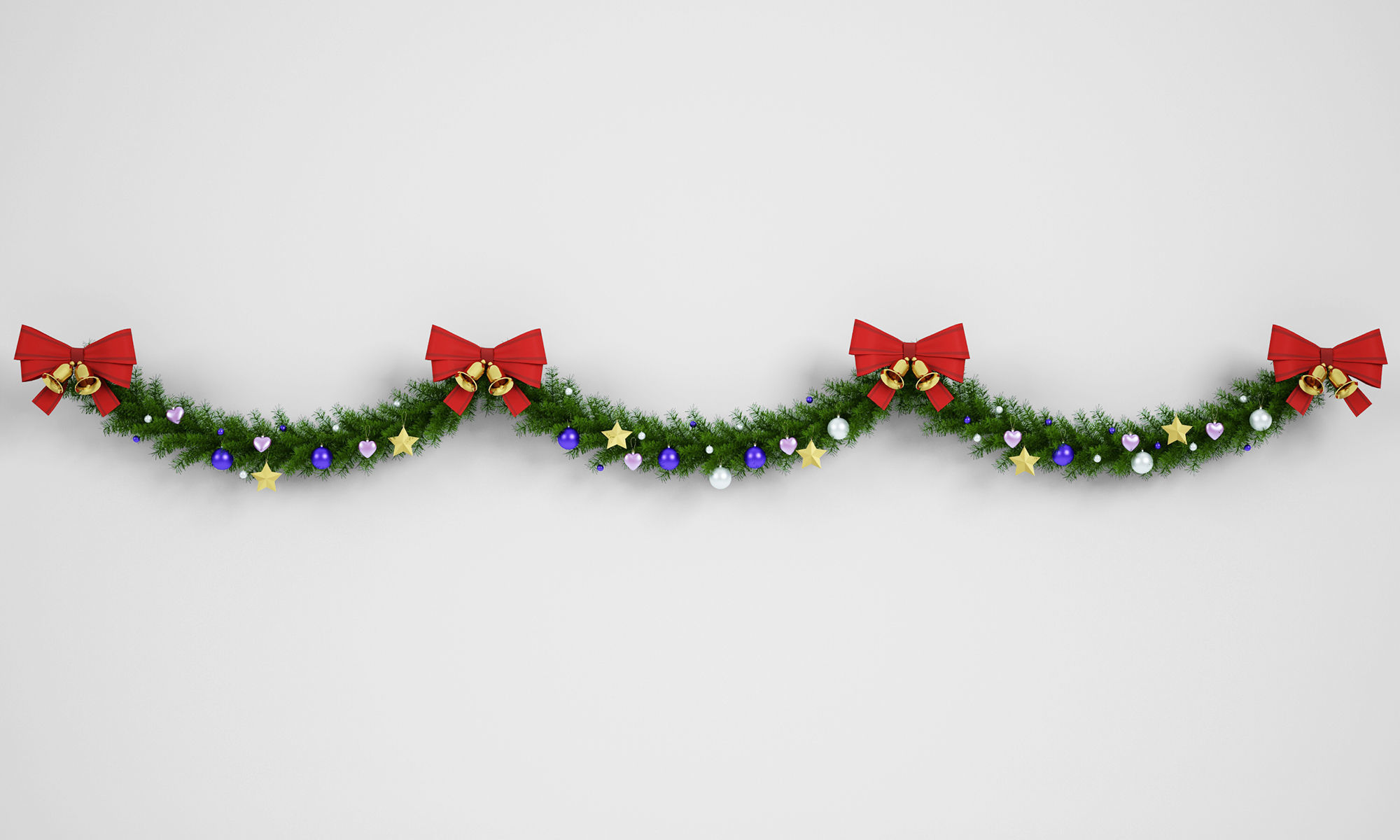 Christmas Garland  3D model_3