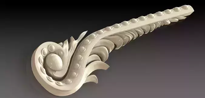 The baguette is decorative 3D print model