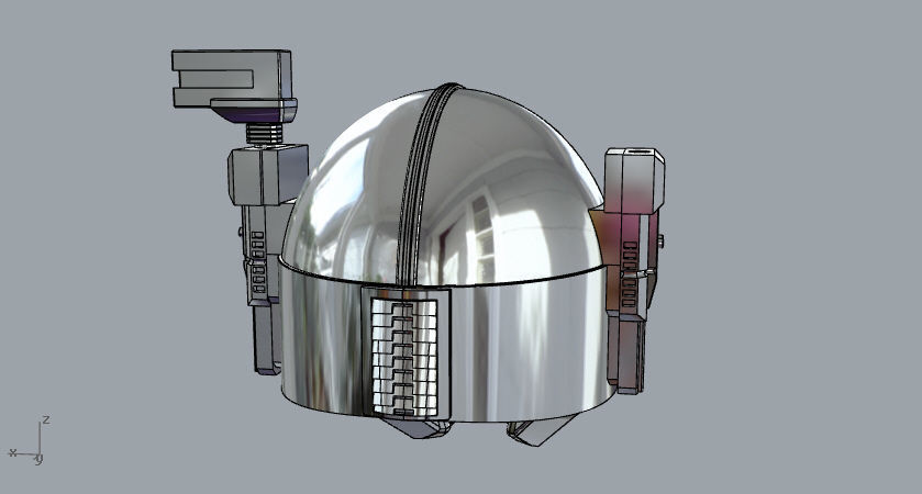 The Mandalorian Paz Vizsla Heavy infantry helmet UPDATED 3D print model_9