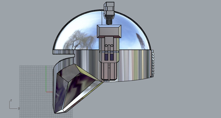 The Mandalorian Paz Vizsla Heavy infantry helmet UPDATED 3D print model_3