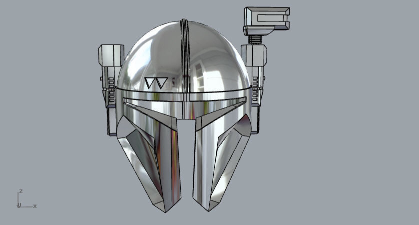 The Mandalorian Paz Vizsla Heavy infantry helmet UPDATED 3D print model_8