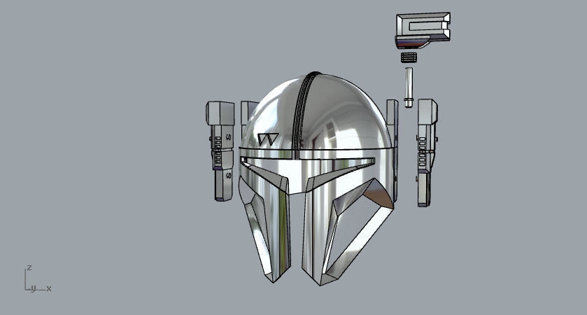 The Mandalorian Paz Vizsla Heavy infantry helmet UPDATED 3D print model_7