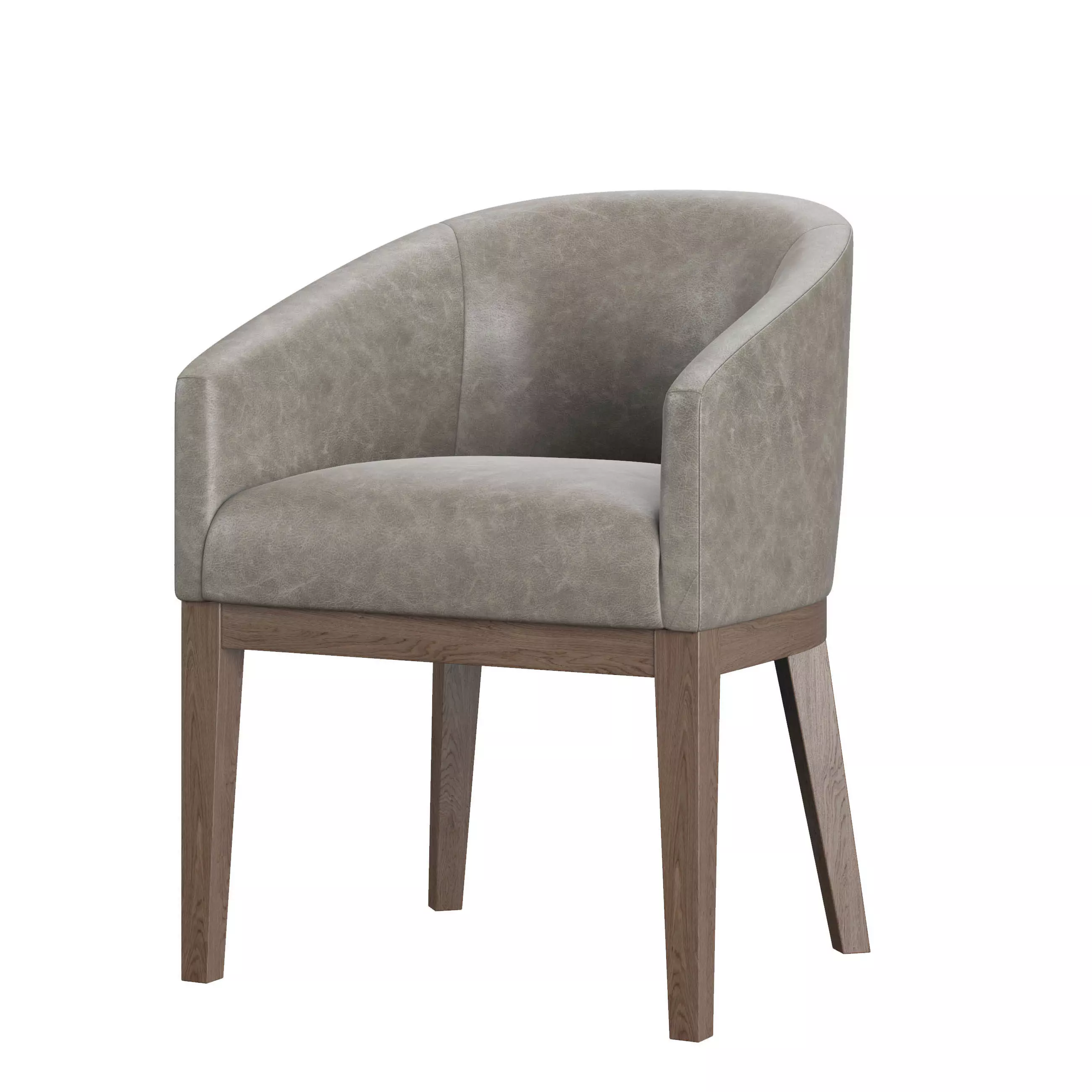 RH Morgan Barrelback Slope Leather Chair Low-poly 3D model