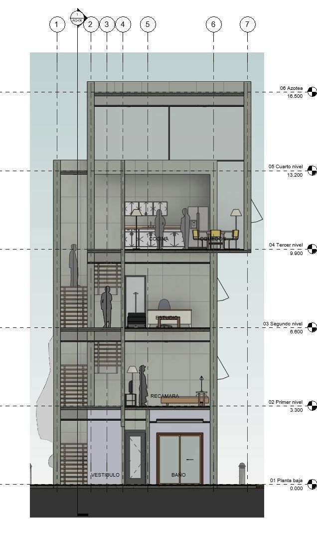 4x4 HOUSE by TADAO ANDO - AUTODESK REVIT 3D model_8