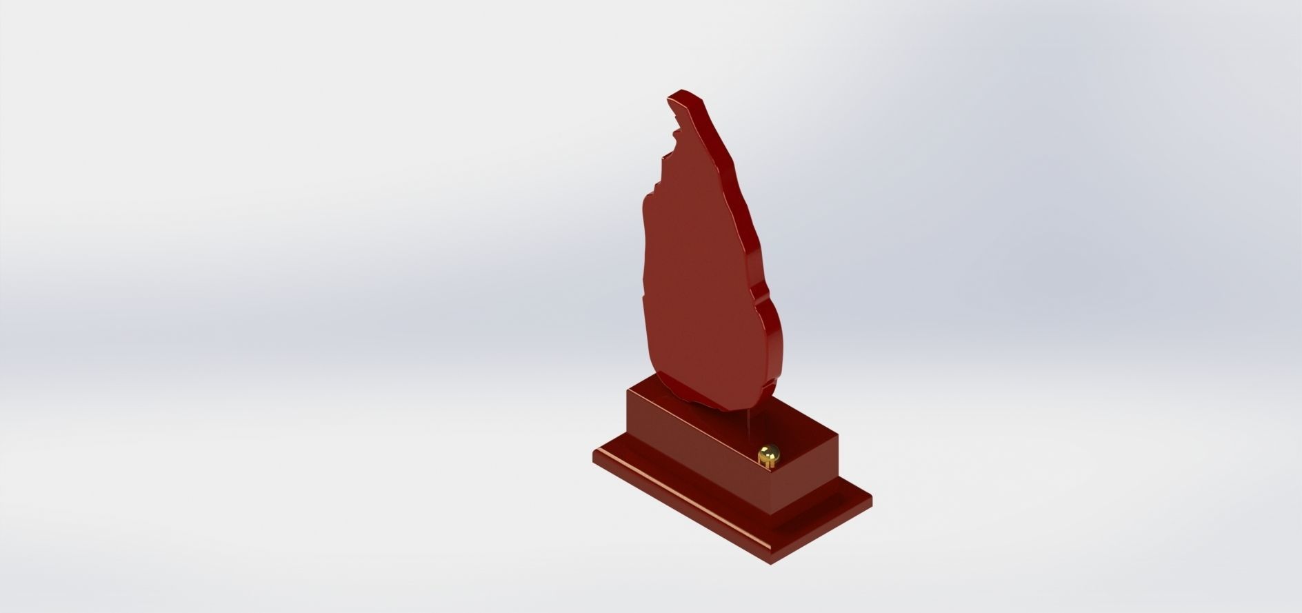 Plaque Model Set golden trophy 3D model_9