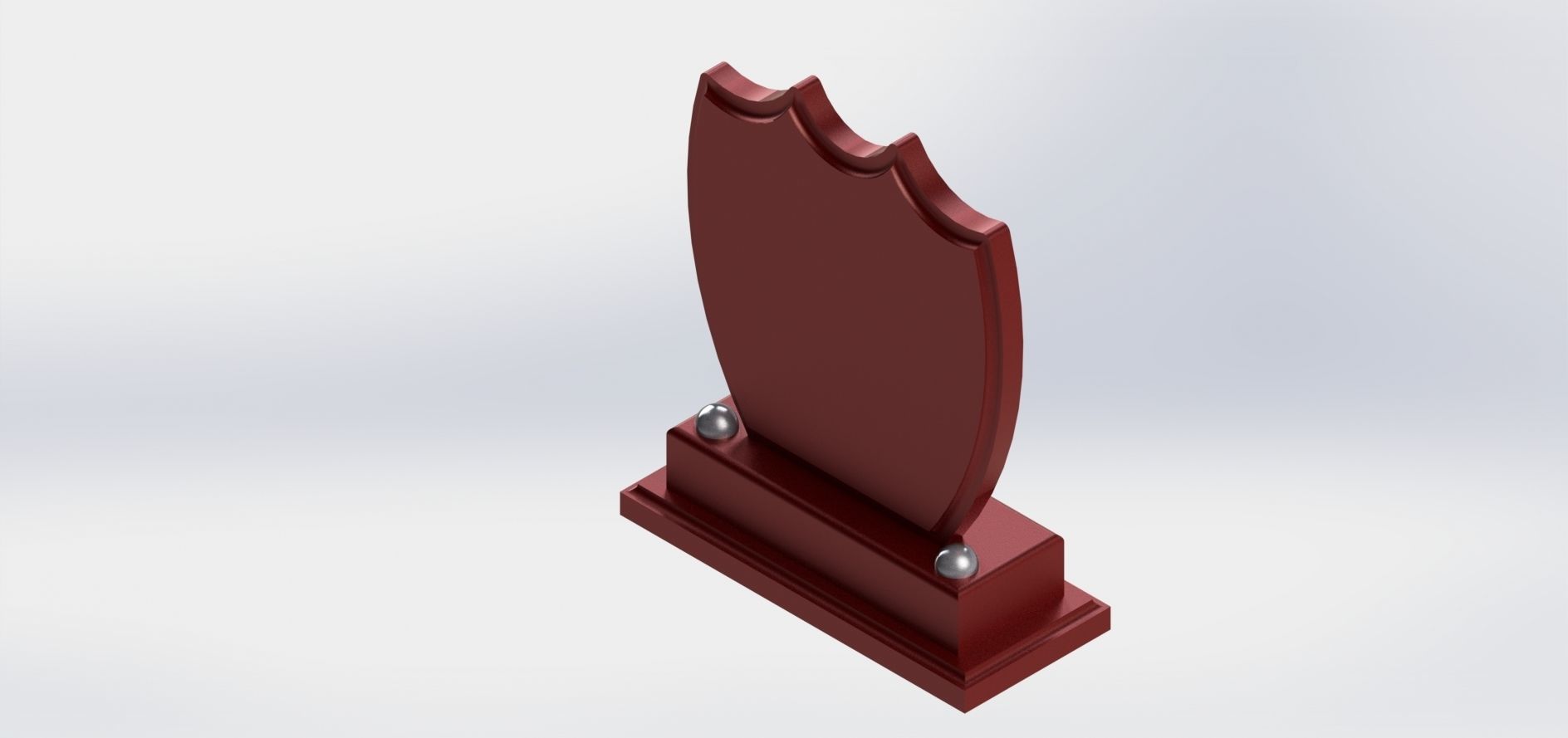 Plaque Model Set golden trophy 3D model_5