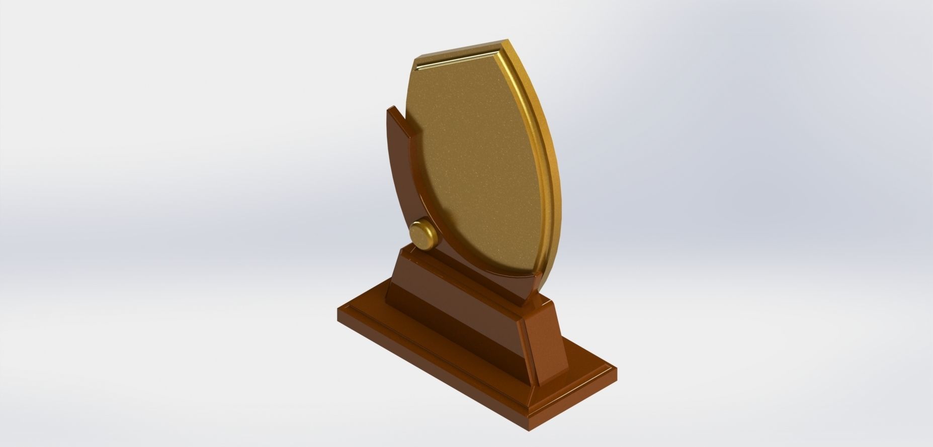 Plaque Model Set golden trophy 3D model_11