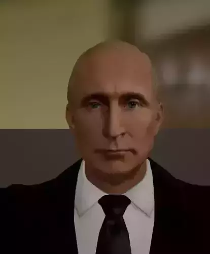 Vladimir Putin Full Body T-Pose Low-poly 3D model