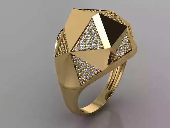 GC GOLD Y154- Diamond gold Ring 
