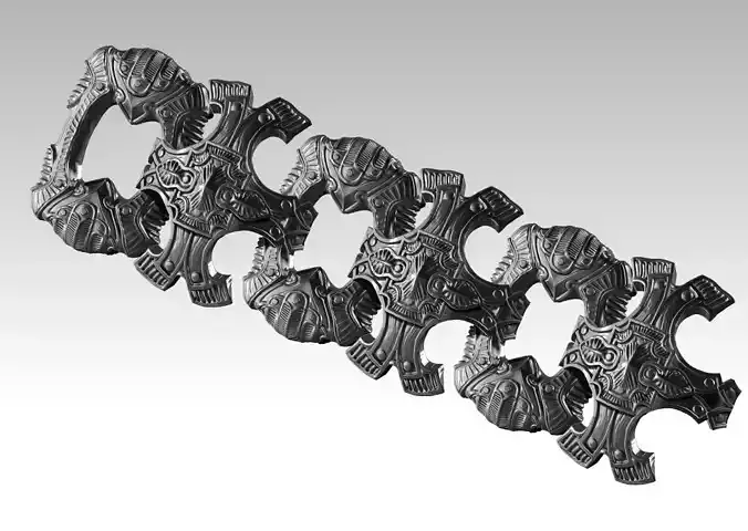 Best Cool High detailed Carved Bracelet jewel chain elements 3D print model