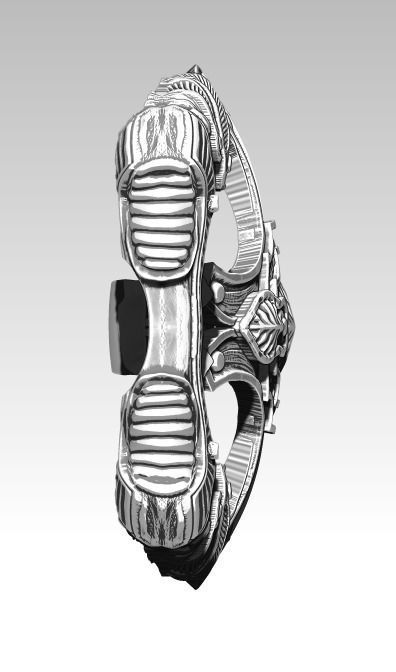 Best Cool High detailed Carved Bracelet jewel chain elements 3D print model_12